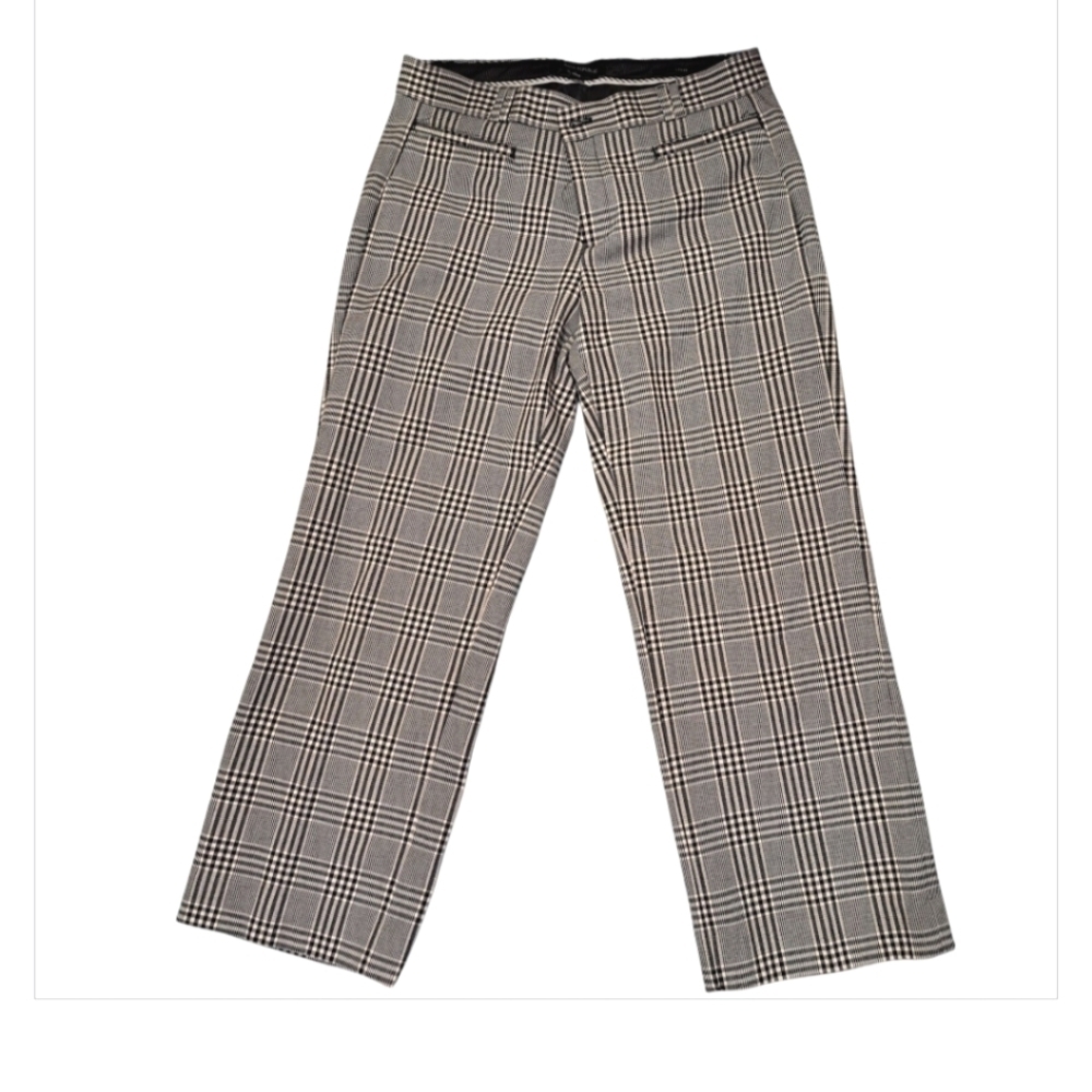 Banana Republic Logan Classic Plaid‎ Straight -Leg Ankle Trousers